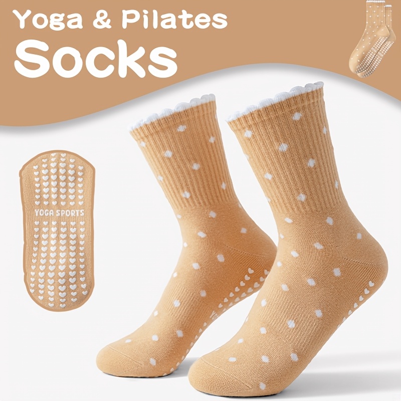 Women's brown yoga socks, whit - đánh giá và giá Medias Para Pilates Y Yoga
