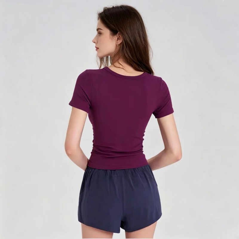 Summer Short Sleeve Padded Spo - đánh giá và giá Pilate Yoga Workout